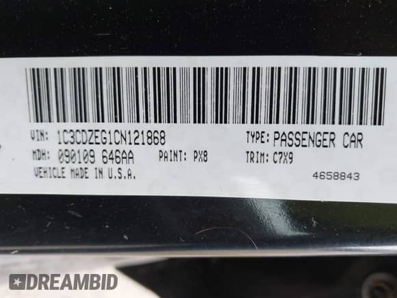 2012 Dodge Avenger SXT Plus with VIN 1C3CDZEG1CN121868, listed as a IAAI auction lot 42940511 with 139,985 mi miles and . Bid and sale history available at DreamBid. Image 9.