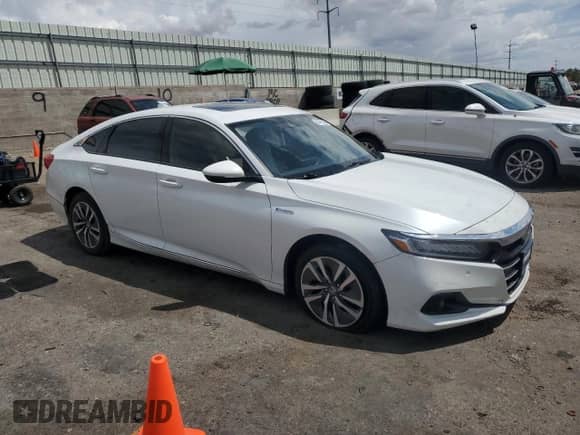 2021 Honda Accord EX-L with VIN 1HGCV3F51MA015255, listed as a Copart auction lot 65793495 with 66,044 mi miles and Salvage title. Bid and sale history available at DreamBid. Image 4.