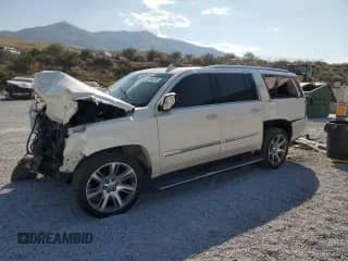 2015 Cadillac Escalade ESV Premium with VIN 1GYS4TKJ8FR725395, listed as a Copart auction lot 63946235 with Not provided miles and Salvage title. Bid and sale history available at DreamBid. Image 1.