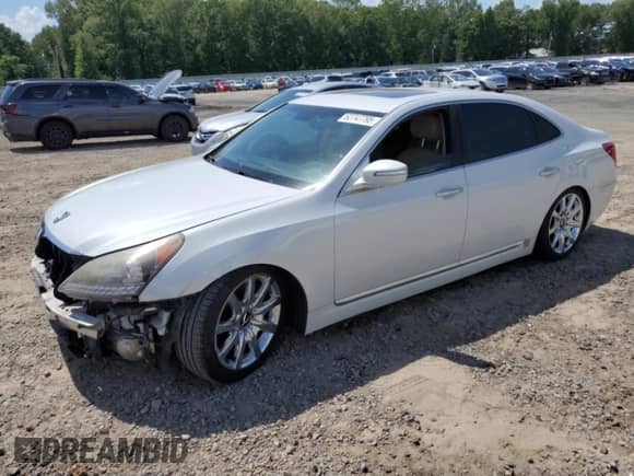 2013 Hyundai Equus Signature z VIN KMHGH4JH6DU071703, wystawiony jako Copart lot #62747795 z przebiegiem 140 584 mil mil oraz Szkoda całkowita • Salvage title. Historia ofert i sprzedaży dostępna na DreamBid. Obrazek 1.