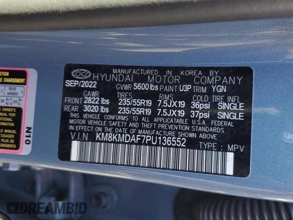 2023 Hyundai Ioniq 5 SE с VIN KM8KMDAF7PU136552, выставлен на аукционе Copart как лот 47830223 с пробегом 7 676 миль миль и . История ставок и продаж доступна на DreamBid. Изображение 13.