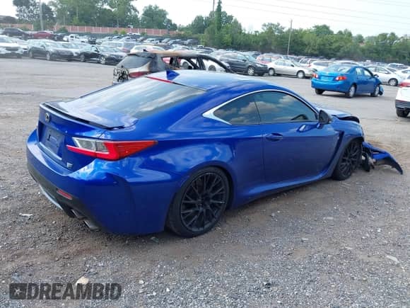 2015 Lexus RC F with VIN JTHHP5BC1F5001963, listed as a IAAI auction lot 42866243 with 120,789 mi miles and . Bid and sale history available at DreamBid. Image 4.