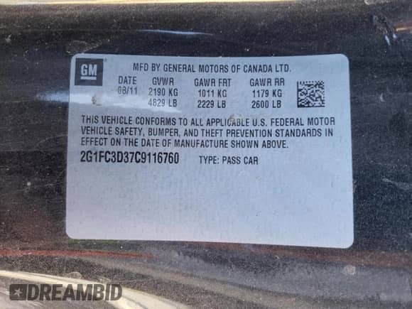 2012 Chevrolet Camaro 2LT z VIN 2G1FC3D37C9116760, wystawiony jako Copart lot #67084445 z przebiegiem 47 586 mil mil oraz Szkoda całkowita • Salvage title. Historia ofert i sprzedaży dostępna na DreamBid. Obrazek 12.