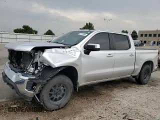 2019 Chevrolet Silverado 1500 LT with VIN 3GCPYDEK5KG191597, listed as a Copart auction lot 62131945 with 100,787 mi miles and Salvage title. Bid and sale history available at DreamBid. Image 1.