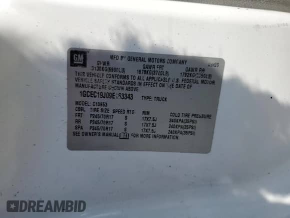 2009 Chevrolet Silverado 1500 1LT z VIN 1GCEC19J09E163343, wystawiony jako Copart lot #80729825 z przebiegiem 242 393 mil mil oraz Szkoda całkowita • Salvage title. Historia ofert i sprzedaży dostępna na DreamBid. Obrazek 12.