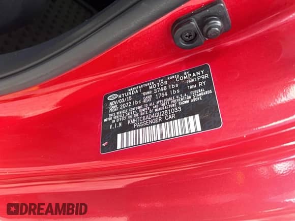 2016 Hyundai Veloster с VIN KMHTC6AD4GU281033, выставлен на аукционе Copart как лот 85571595 с пробегом 149 490 миль миль и Чистый • Clean title. История ставок и продаж доступна на DreamBid. Изображение 10.