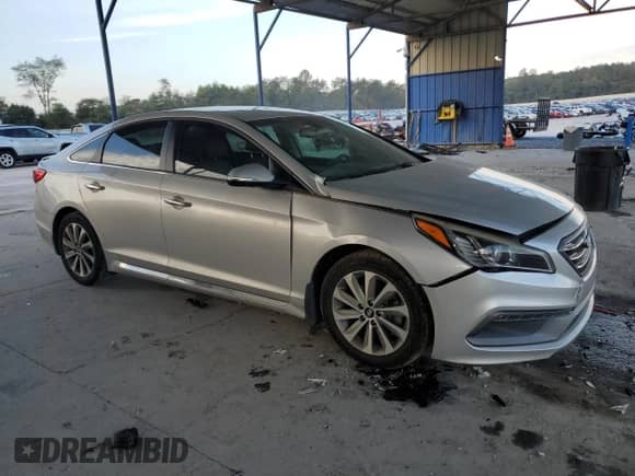 2017 Hyundai Sonata Sport with VIN 5NPE34AF4HH438834, listed as a Copart auction lot 81177985 with Not provided miles and Salvage title. Bid and sale history available at DreamBid. Image 4.