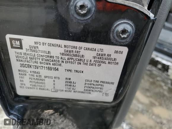 2007 Chevrolet Silverado 1500 LS с VIN 2GCEK13V171169164, выставлен на аукционе Copart как лот 46219025 с пробегом 219 235 миль миль и Списание • Salvage title. История ставок и продаж доступна на DreamBid. Изображение 14.