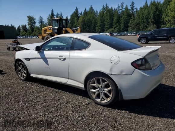 2008 Hyundai Tiburon GT with VIN KMHHN66F48U271453, listed as a Copart auction lot 60292965 with 172,352 mi miles and Salvage title. Bid and sale history available at DreamBid. Image 2.