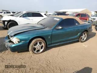 1997 Ford Mustang Cobra z VIN 1FALP46V6VF152300, wystawiony jako Copart lot #71645815 z przebiegiem 140 584 mil mil oraz Szkoda całkowita • Salvage title. Historia ofert i sprzedaży dostępna na DreamBid. Obrazek 1.