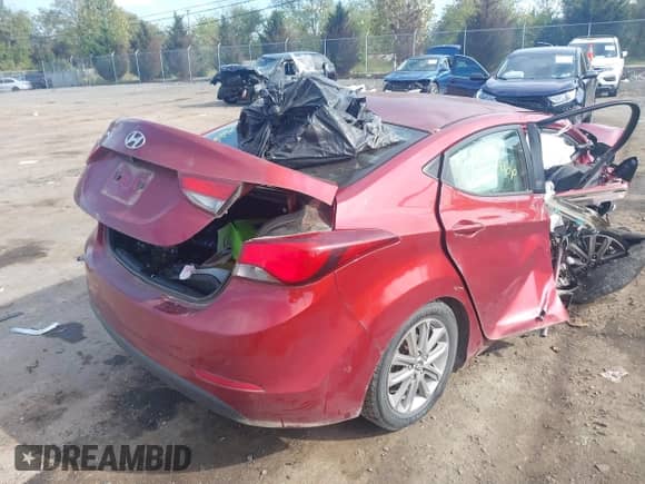 2016 Hyundai Elantra SE with VIN 5NPDH4AEXGH708524, listed as a IAAI auction lot 43324666 with Not provided miles and . Bid and sale history available at DreamBid. Image 4.