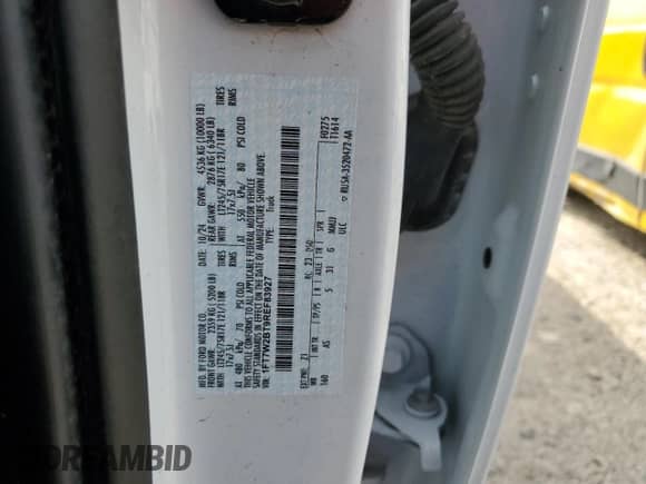 2024 Ford F-250 XL с VIN 1FT7W2BT9REF83927, выставлен на аукционе Copart как лот 89907005 с пробегом 13 228 миль миль и Списание • Salvage title. История ставок и продаж доступна на DreamBid. Изображение 12.