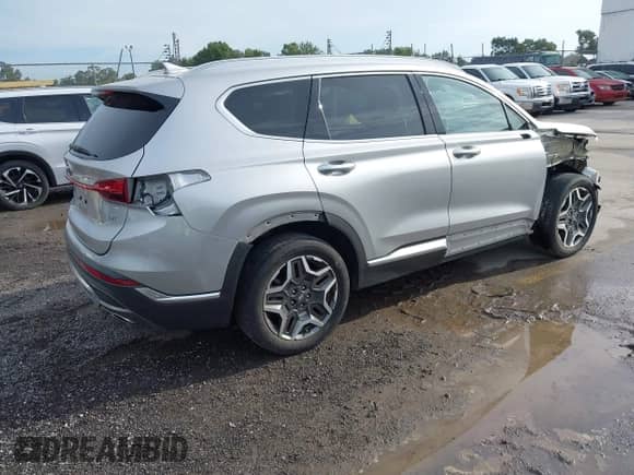 2021 Hyundai Santa Fe Limited with VIN 5NMS44AL2MH344965, listed as a IAAI auction lot 43247706 with 32,452 mi miles and . Bid and sale history available at DreamBid. Image 4.