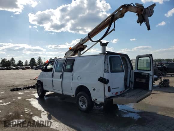 2005 Chevrolet Express Cargo Y3G Mobility с VIN 1GCHG35U151141642, выставлен на аукционе Copart как лот 69855924 с пробегом 159 663 миль миль и Списание • Salvage title. История ставок и продаж доступна на DreamBid. Изображение 3.