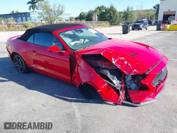 2023 Ford Mustang EcoBoost with VIN 1FATP8UH6P5103725, listed as a IAAI auction lot 41711471 with 43,323 mi miles and . Bid and sale history available at DreamBid. Image 1.