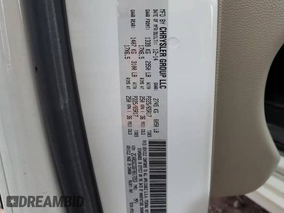 2015 Dodge Grand Caravan SXT z VIN 2C4RDGCG6FR617253, wystawiony jako Copart lot #89805945 z przebiegiem 90 042 mil mil oraz Czysty tytuł • Clean title. Historia ofert i sprzedaży dostępna na DreamBid. Obrazek 13.