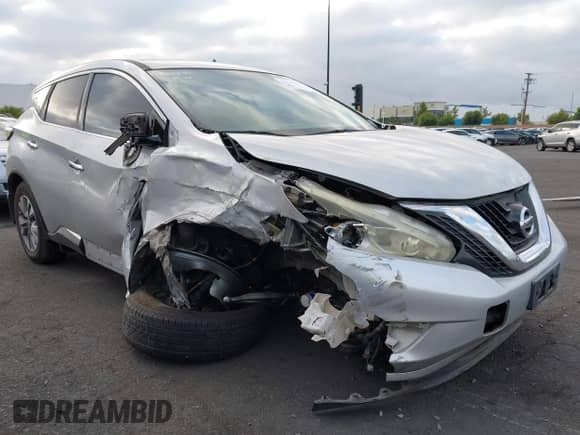 2015 Nissan Murano SL with VIN 5N1AZ2MG5FN256932, listed as a IAAI auction lot 43411590 with 114,783 mi miles and . Bid and sale history available at DreamBid. Image 1.