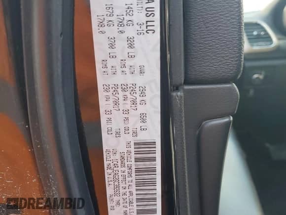 2016 Jeep Grand Cherokee 75th Anniversary with VIN 1C4RJEAG2GC392632, listed as a Copart auction lot 87423345 with 212,711 mi miles and Clean title. Bid and sale history available at DreamBid. Image 13.