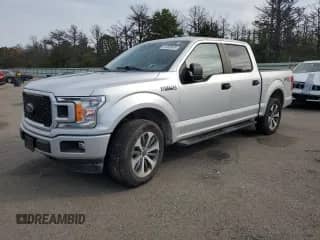2019 Ford F-150 XLT with VIN 1FTEW1EPXKFA48640, listed as a Copart auction lot 81245545 with 142,469 mi miles and Salvage title. Bid and sale history available at DreamBid. Image 1.