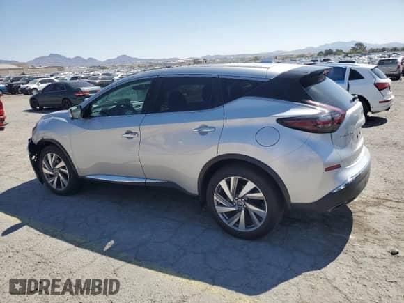2021 Nissan Murano SL z VIN 5N1AZ2CJXMC143144, wystawiony jako Copart lot #57536335 z przebiegiem 21 314 mil mil oraz Szkoda całkowita • Salvage title. Historia ofert i sprzedaży dostępna na DreamBid. Obrazek 2.