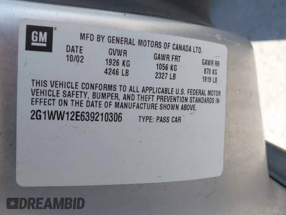 2003 Chevrolet Monte Carlo LS с VIN 2G1WW12E639210306, выставлен на аукционе IAAI как лот 42885298 с пробегом 117 069 миль миль и . История ставок и продаж доступна на DreamBid. Изображение 9.
