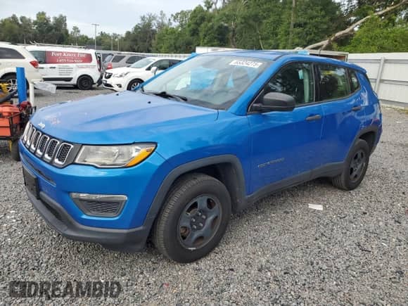 2017 Jeep Compass Sport with VIN 3C4NJDAB2HT500640, listed as a Copart auction lot 65324275 with 130,599 mi miles and Salvage title. Bid and sale history available at DreamBid. Image 1.