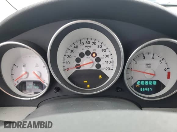 2007 Dodge Caliber R/T with VIN 1B3HE78KX7D299133, listed as a Copart auction lot 58249925 with 58,987 mi miles and Salvage title. Bid and sale history available at DreamBid. Image 9.
