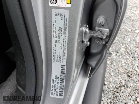 2025 Ram 1500 Tradesman with VIN 1C6RRFGG1SN578236, listed as a Copart auction lot 59775245 with 17,853 mi miles and Salvage title. Bid and sale history available at DreamBid. Image 13.