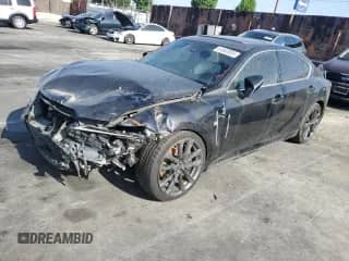 2021 Lexus IS 350 F Sport with VIN JTHGZ1B22M5038927, listed as a Copart auction lot 61062005 with 53,439 mi miles and Salvage title. Bid and sale history available at DreamBid. Image 1.