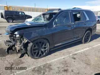 2021 Cadillac Escalade Premium Luxury with VIN 1GYS4CKLXMR242506, listed as a Copart auction lot 70220345 with Not provided miles and Salvage title. Bid and sale history available at DreamBid. Image 1.