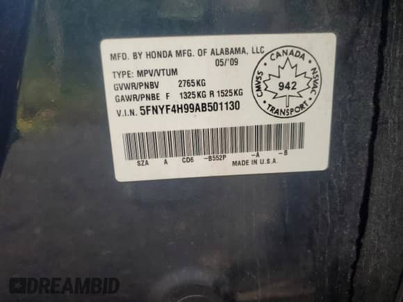 2010 Honda Pilot Touring с VIN 5FNYF4H99AB501130, выставлен на аукционе Copart как лот 85565565 с пробегом 289 646 миль миль и Чистый • Clean title. История ставок и продаж доступна на DreamBid. Изображение 13.