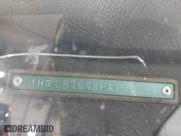 1993 Honda Accord с VIN 1HGCB7648PA190291, выставлен на аукционе IAAI как лот 42425108 с пробегом 157 451 миль миль и . История ставок и продаж доступна на DreamBid. Изображение 9.