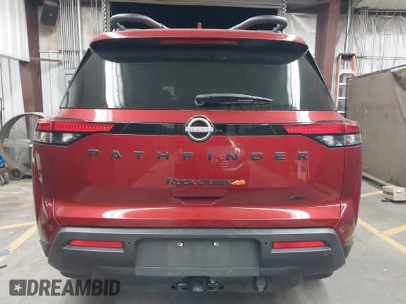 2023 Nissan Pathfinder Rock Creek with VIN 5N1DR3BD7PC276625, listed as a IAAI auction lot 42226402 with 11,872 mi miles and . Bid and sale history available at DreamBid. Image 16.