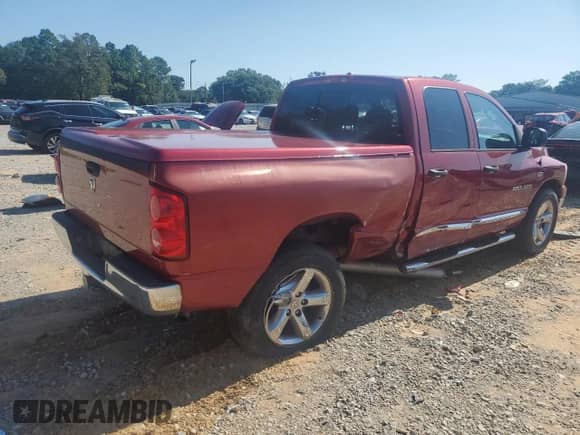 2007 Dodge 1500 SLT with VIN 1D7HA18297S213707, listed as a Copart auction lot 67196805 with 192,450 mi miles and Salvage title. Bid and sale history available at DreamBid. Image 3.