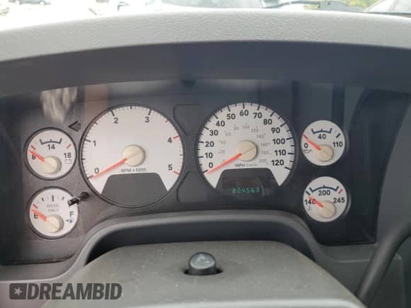 2007 Dodge 2500 SLT with VIN 3D7KR28C17G721545, listed as a Copart auction lot 71689635 with 224,563 mi miles and Clean title. Bid and sale history available at DreamBid. Image 9.