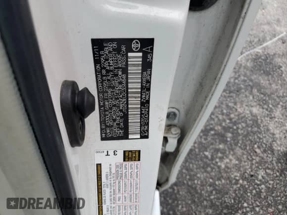 2012 Toyota Prius Two with VIN JTDZN3EU2C3044848, listed as a Copart auction lot 71272515 with Not provided miles and Non repairable. Bid and sale history available at DreamBid. Image 12.