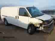 2021 Chevrolet Express Cargo with VIN 1GCWGAFP4M1202646, listed as a IAAI auction lot 43239588 with 43,309 mi miles and . Bid and sale history available at DreamBid. Image 1.