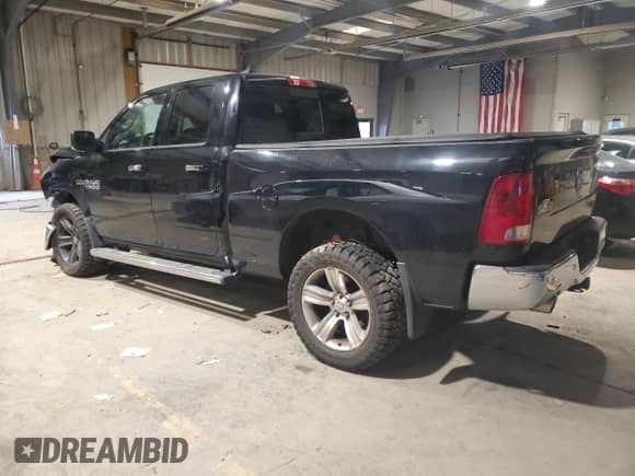 2014 Ram 1500 Big Horn with VIN 1C6RR7GM9ES392252, listed as a Copart auction lot 81692484 with 172,436 mi miles and Salvage title. Bid and sale history available at DreamBid. Image 2.