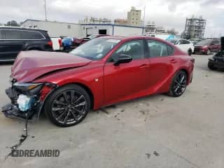 2025 Lexus IS 350 F Sport with VIN JTHGZ1B24S5083252, listed as a Copart auction lot 44370185 with 110 mi miles and Salvage title. Bid and sale history available at DreamBid. Image 1.
