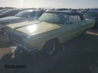 1964 Chevrolet Impala с VIN 41467L179102, выставлен на аукционе Copart как лот 77947844 с пробегом 96 809 миль миль и На запчасти • Non repairable. История ставок и продаж доступна на DreamBid. Изображение 1.