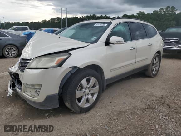 2014 Chevrolet Traverse LTZ с VIN 1GNKRJKD2EJ150592, выставлен на аукционе Copart как лот 64416245 с пробегом Не указан миль и Списание • Salvage title. История ставок и продаж доступна на DreamBid. Изображение 1.