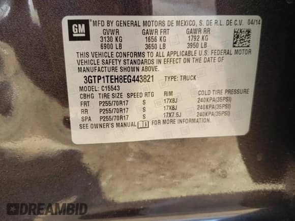 2014 GMC Sierra 1500 with VIN 3GTP1TEH8EG443821, listed as a Copart auction lot 89485605 with 157,120 mi miles and Salvage title. Bid and sale history available at DreamBid. Image 12.