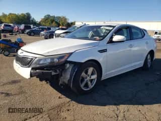 2015 Kia Optima LX with VIN 5XXGM4A79FG402600, listed as a Copart auction lot 86222155 with 156,545 mi miles and Salvage title. Bid and sale history available at DreamBid. Image 1.