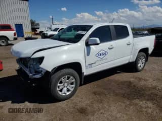 2019 Chevrolet Colorado 2WD LT with VIN 1GCGSCEN7K1266076, listed as a Copart auction lot 81499875 with 55,589 mi miles and Salvage title. Bid and sale history available at DreamBid. Image 1.