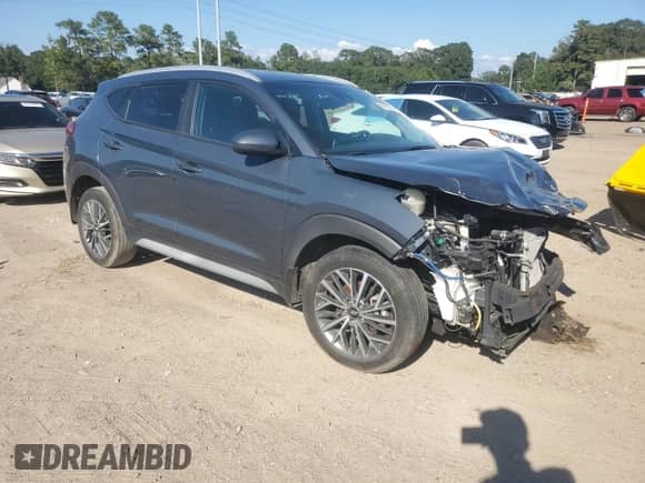 2021 Hyundai Tucson SEL z VIN KM8J33AL1MU307693, wystawiony jako Copart lot #81631255 z przebiegiem Nie podano mil oraz Szkoda całkowita • Salvage title. Historia ofert i sprzedaży dostępna na DreamBid. Obrazek 4.