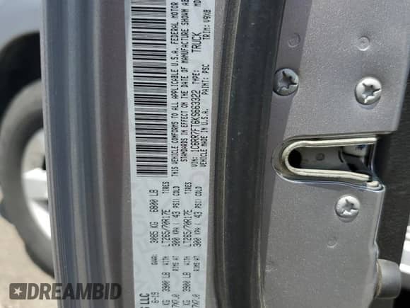 2019 Ram 1500 Tradesman с VIN 1C6RR7FT6KS663322, выставлен на аукционе Copart как лот 62472525 с пробегом 154 156 миль миль и Списание • Salvage title. История ставок и продаж доступна на DreamBid. Изображение 12.