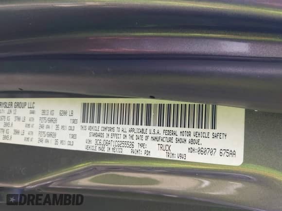 2012 Ram 1500 Express с VIN 3C6JD6AT1CG255526, выставлен на аукционе IAAI как лот 43032556 с пробегом 117 974 миль миль и . История ставок и продаж доступна на DreamBid. Изображение 9.