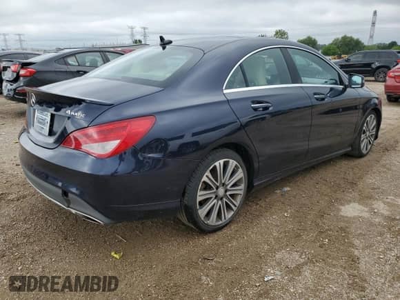2017 Mercedes-Benz CLA 250 with VIN WDDSJ4GB2HN471348, listed as a Copart auction lot 69302645 with 107,875 mi miles and Salvage title. Bid and sale history available at DreamBid. Image 3.
