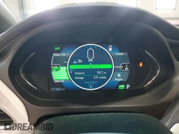 2017 Chevrolet Bolt EV LT с VIN 1G1FW6S01H4182801, выставлен на аукционе Copart как лот 80724345 с пробегом 107 883 миль миль и Списание • Salvage title. История ставок и продаж доступна на DreamBid. Изображение 9.