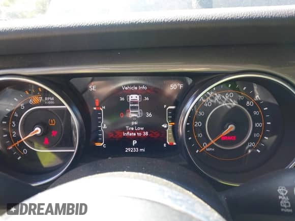 2023 Jeep Wrangler Sahara Altitude with VIN 1C4HJXEG4PW624339, listed as a IAAI auction lot 41998744 with 29,233 mi miles and . Bid and sale history available at DreamBid. Image 7.